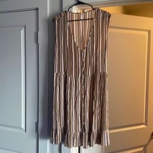 Striped button up dress